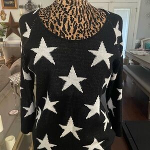 Cotton Emporium Black and White Star Sweater